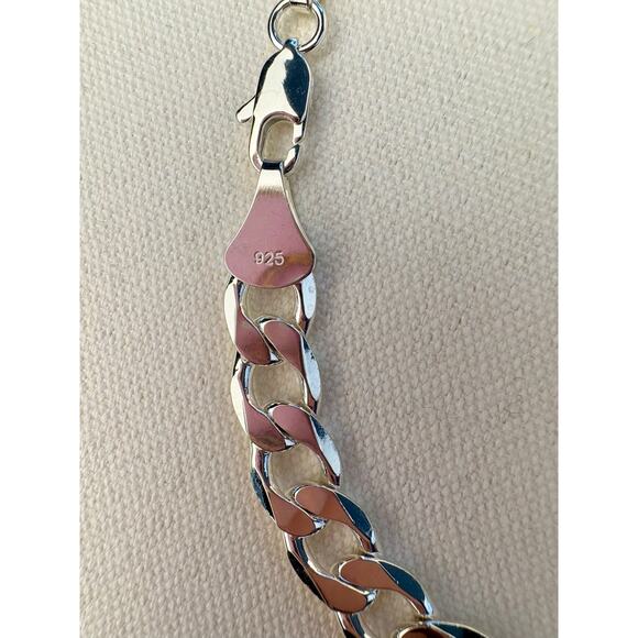 New 20" 9mm Miami Cuban Link Sterling Silver Over Chain - Picture 5 of 6